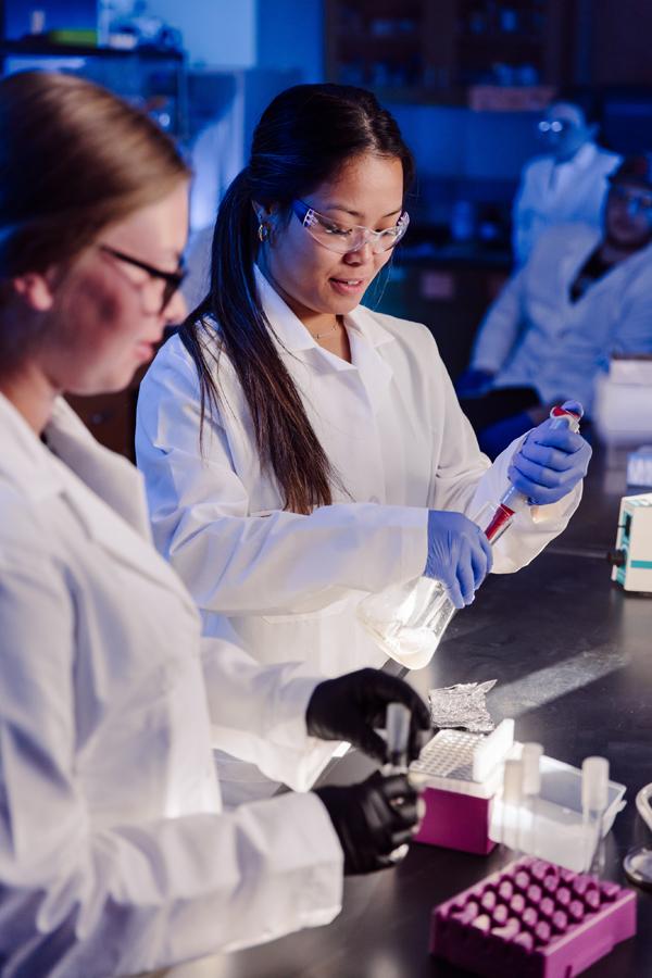 doane students working in a chemistry lab